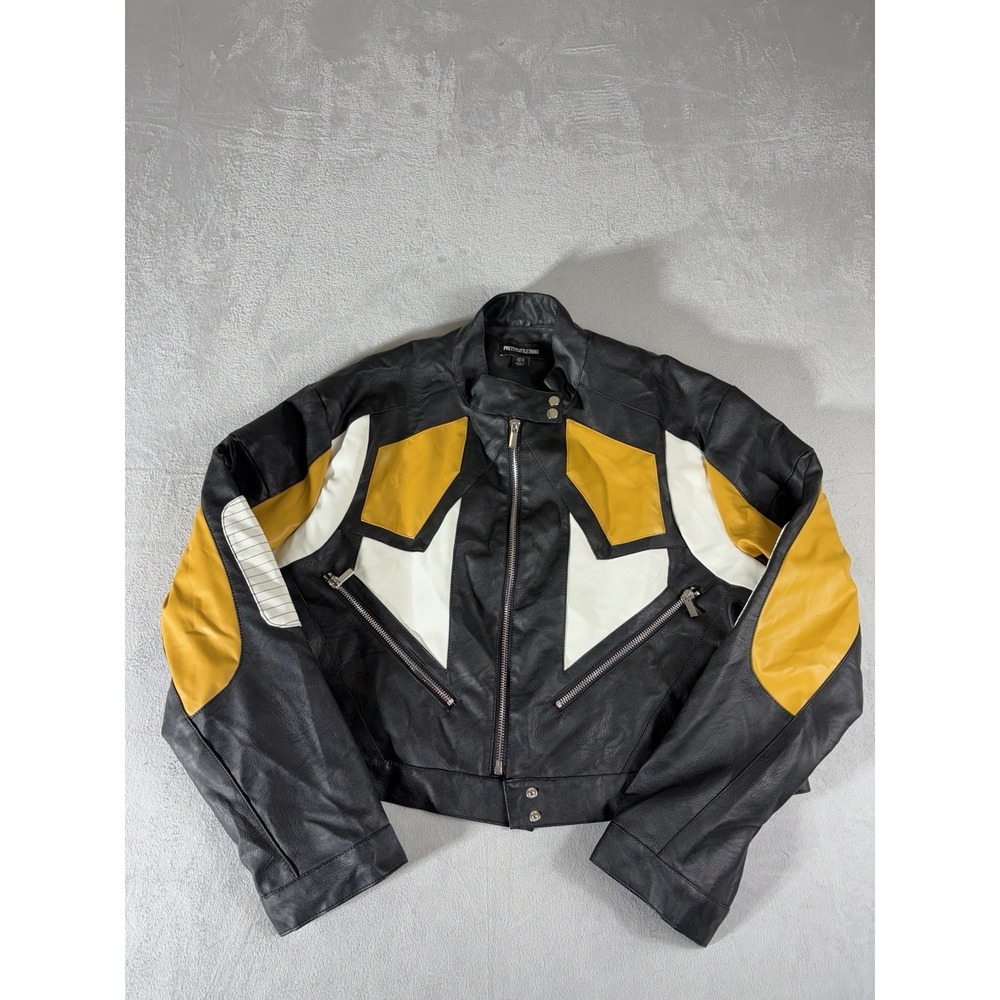 pretty little things Black leather jacket sizeâ 6 womens coat jacket